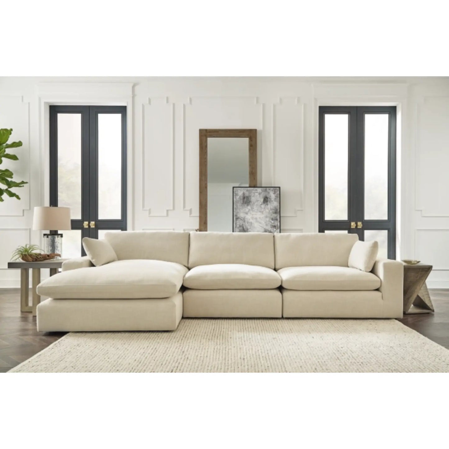 Elyza 3-Piece Modular Sectional with Chaise - Linen