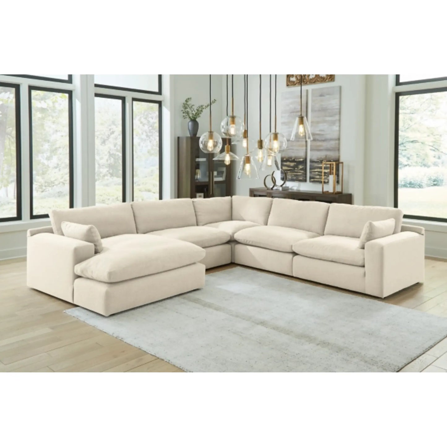 Elyza 5-Piece Modular Sectional with Chaise - Linen