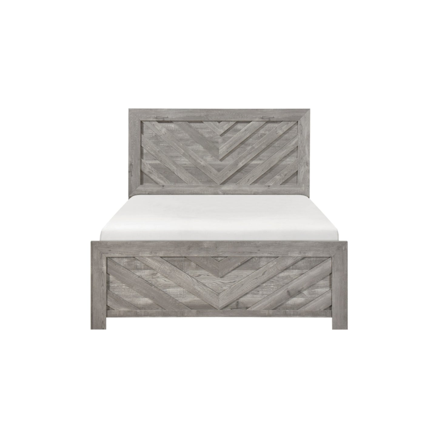 Urban Twin 6pc Bedroom Set - 1534NPGY - White / Grey / Rustic Brown / Natural