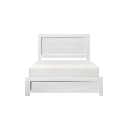 Pearl Luxe King 6pc Bedroom Set - 1534WH - White / Grey / Rustic Brown / Natural