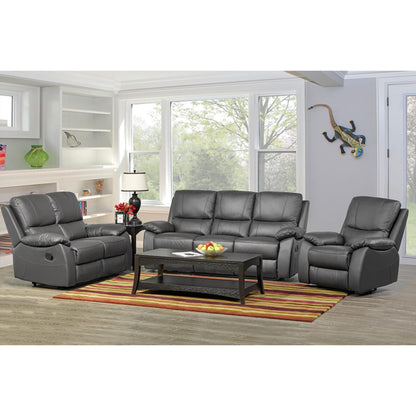 3pc Manual Recliner Set (Genuine Leather) T-1415