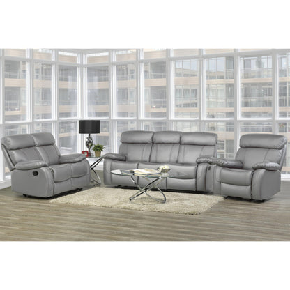 3pc Manual Recliner Set (Genuine Leather) T-1420