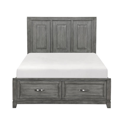 Moonlight Storage Full Bed - Grey / White