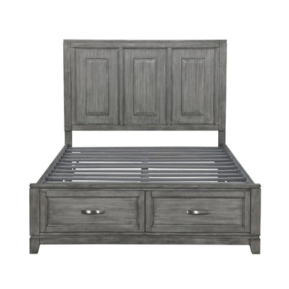 Moonlight Storage Full Bed - Grey / White