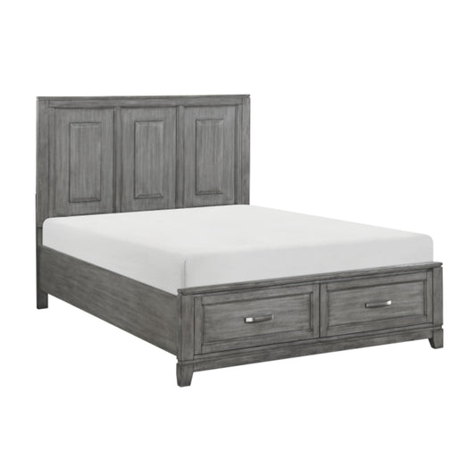 Moonlight Storage King Bed - Grey / White
