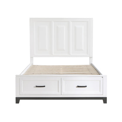 Moonlight Storage Full Bed - Grey / White