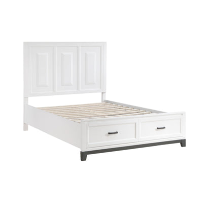 Moonlight Storage Full Bed - Grey / White