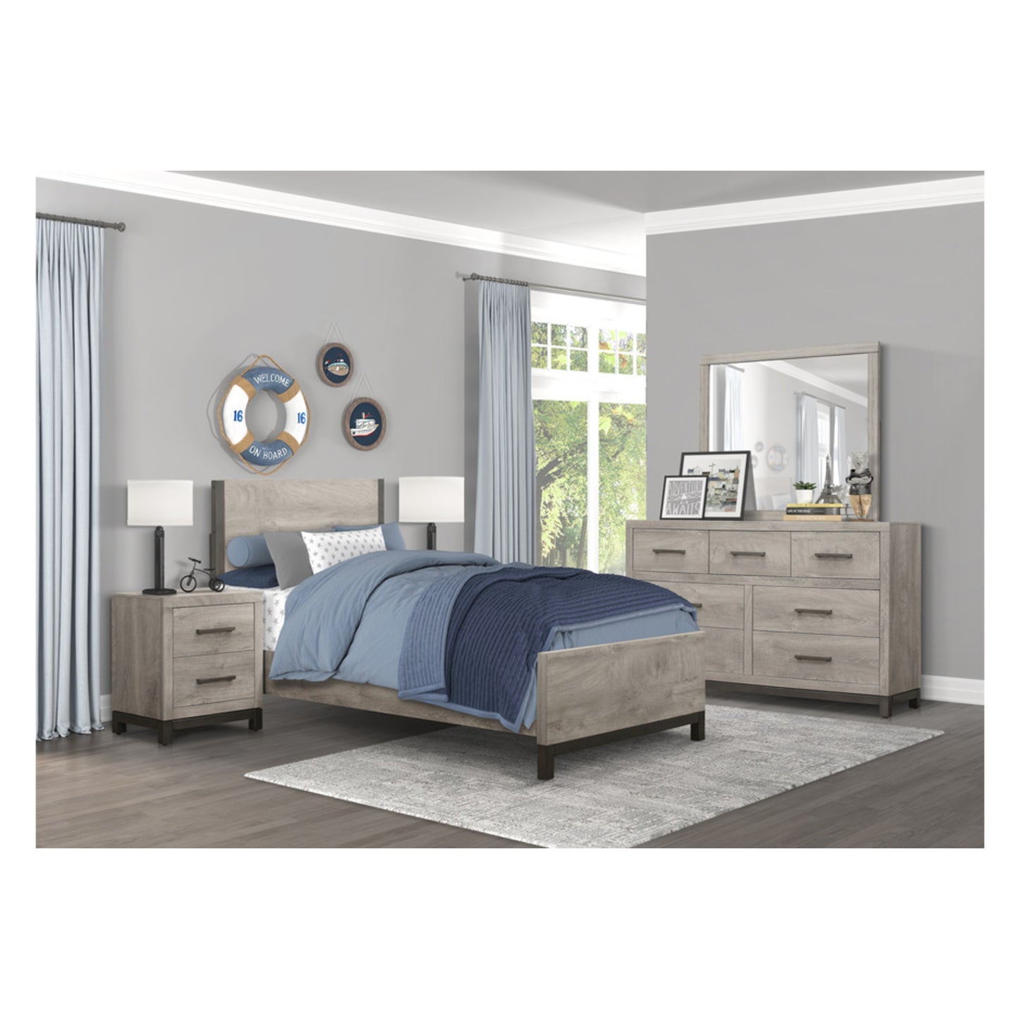 Majestic Oak Queen 6pc Bedroom Set - 1577