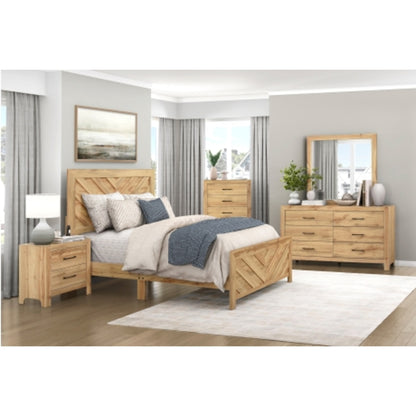Urban Twin 6pc Bedroom Set - 1534NPGY - White / Grey / Rustic Brown / Natural