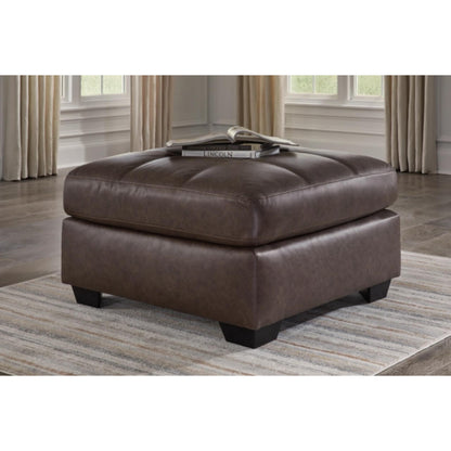 Barlin Mills Oversized Accent Ottoman - Umber / Carbon