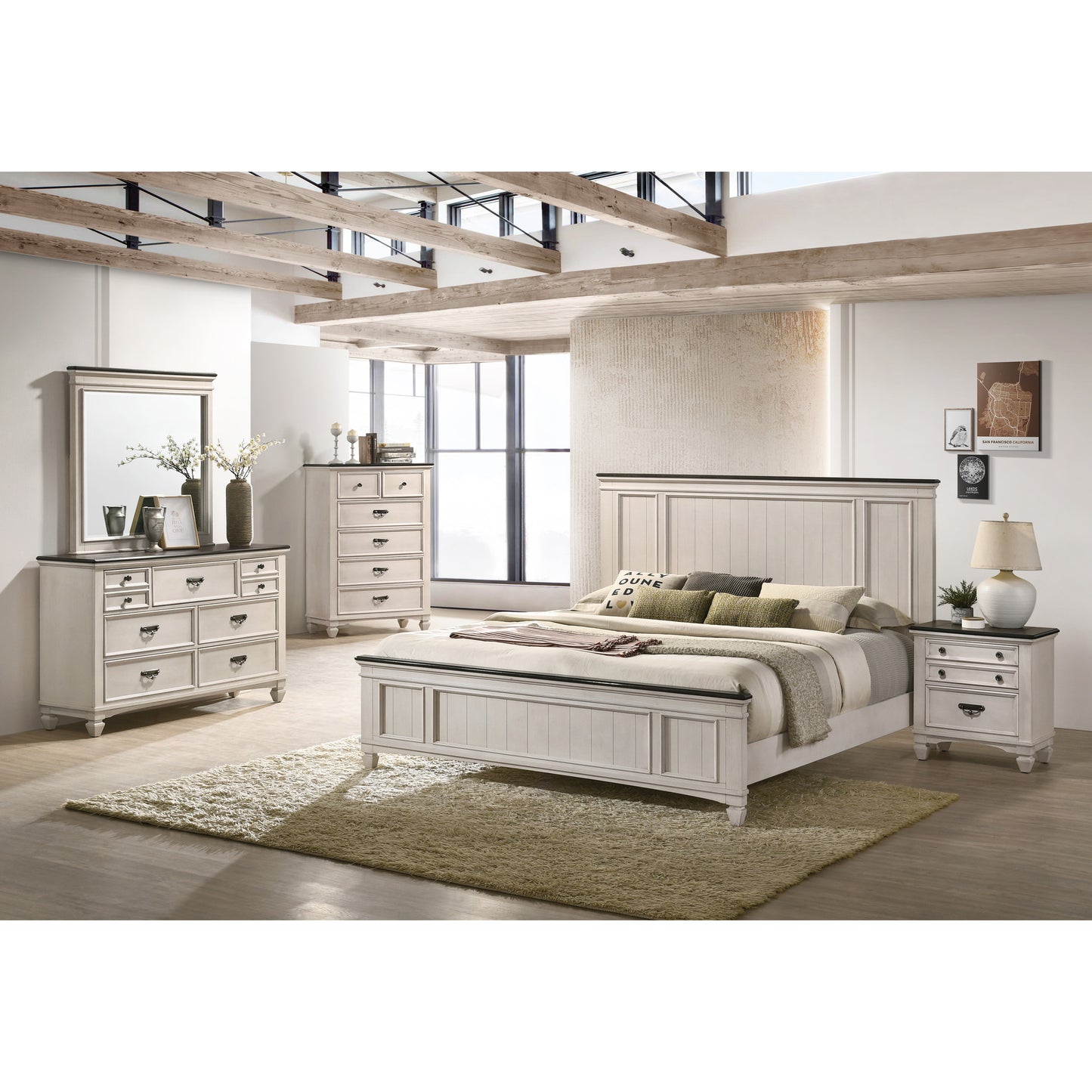 Heritage King 6pc Bedroom Set - B9100