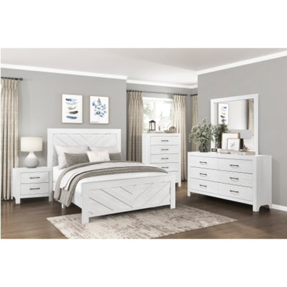 Urban Twin 6pc Bedroom Set - 1534NPGY - White / Grey / Rustic Brown / Natural