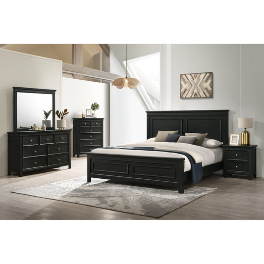 Camden King 6pc Bedroom Set B511 - Black, Grey, White, Antique White