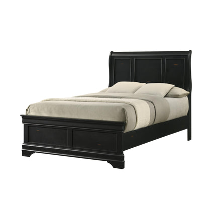 Harrison Platform Queen Bed B 0393  - Antique Black / Toffee