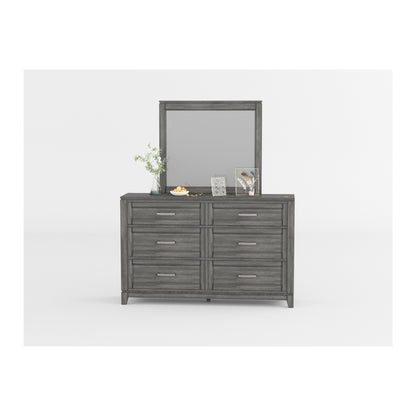 Moonlight Queen 6pc Bedroom Set - 1450 - White / Grey