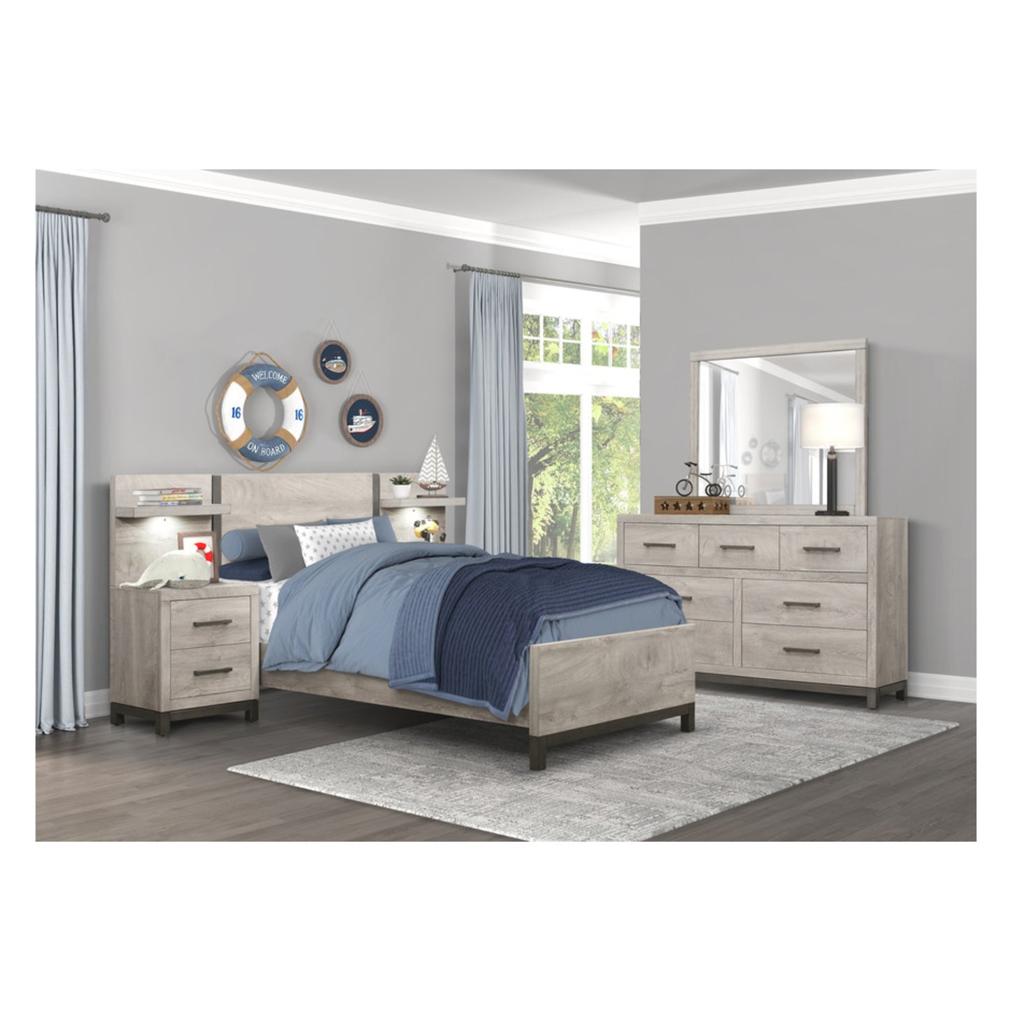 Oakstone Full 6pc Bedroom Set - 1577