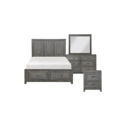 Moonlight Queen 6pc Bedroom Set - 1450 - White / Grey