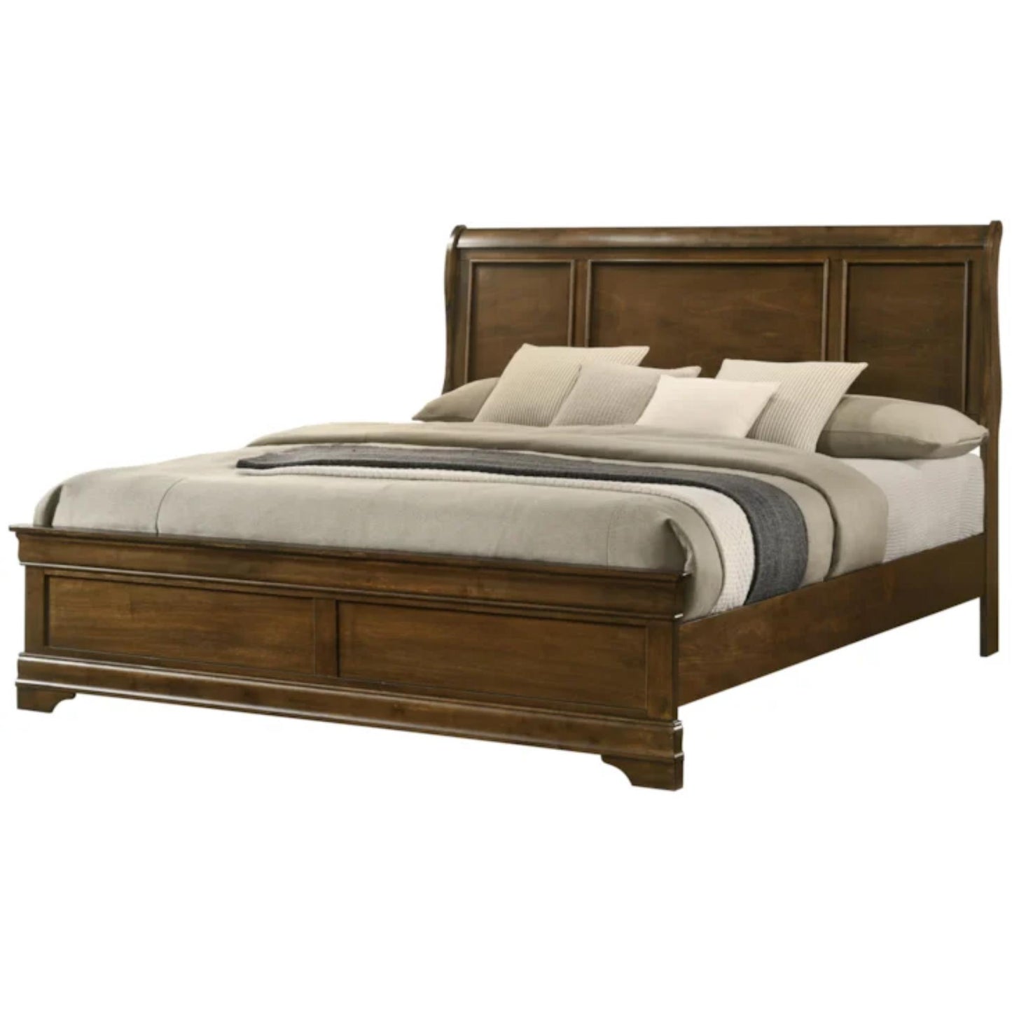 Harrison Platform Queen Bed B 0393  - Antique Black / Toffee