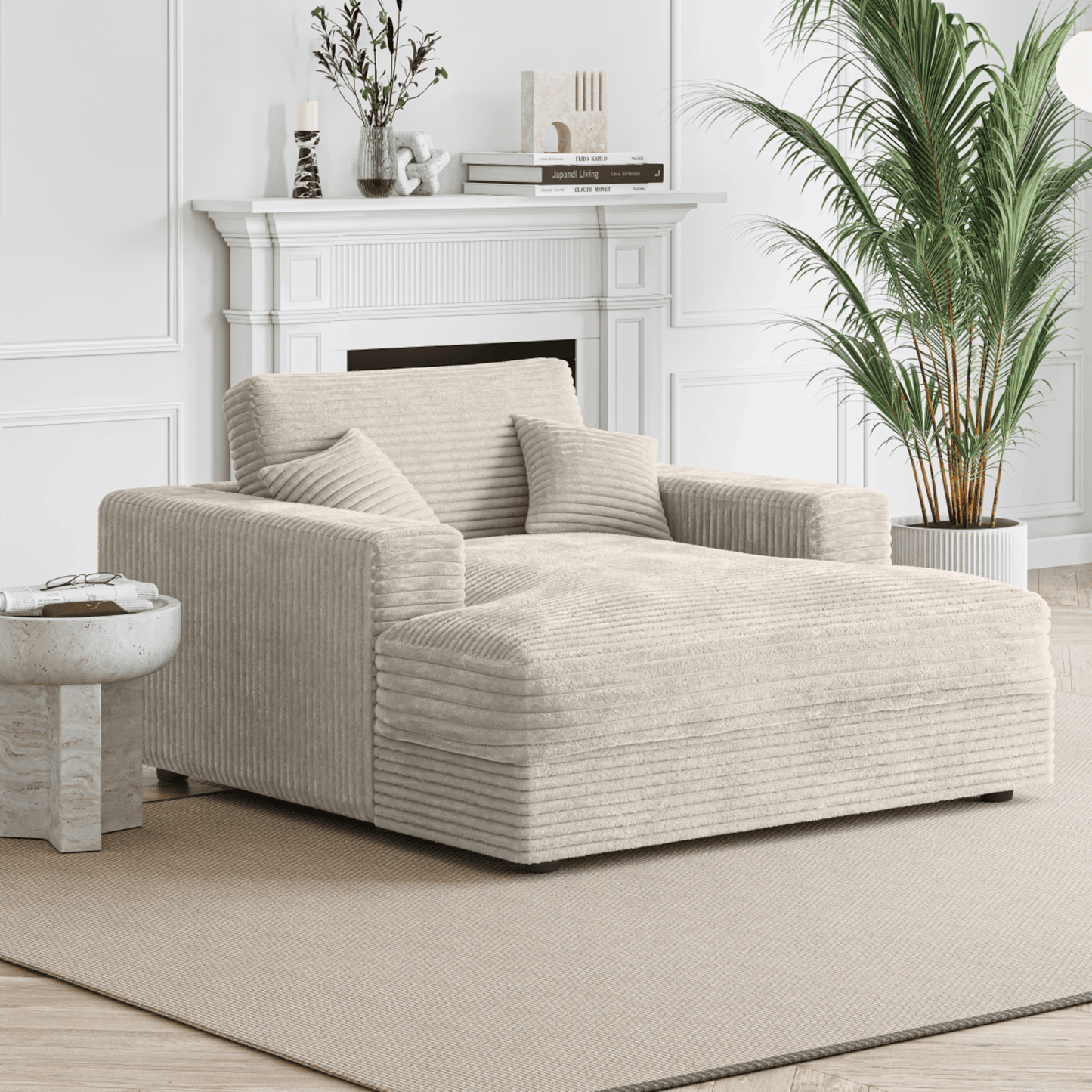 Phoenix Lounger in elegant beige