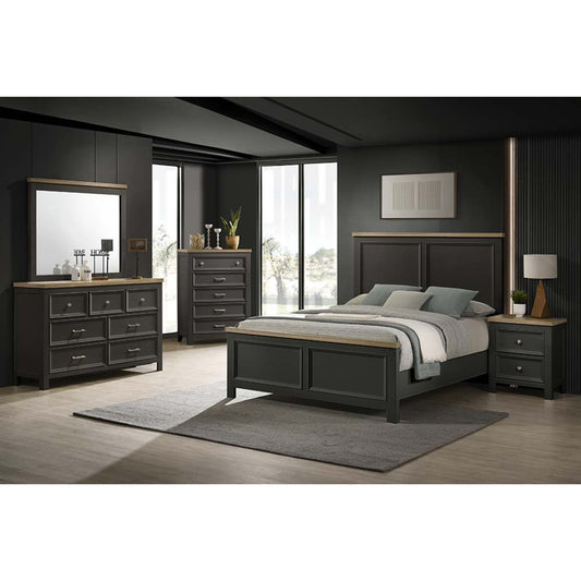 Cambridge King  6pc Bedroom Set - B127 - White / Black