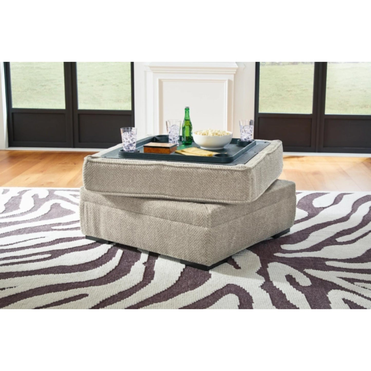 Calnita Ottoman With Storage - Sisal