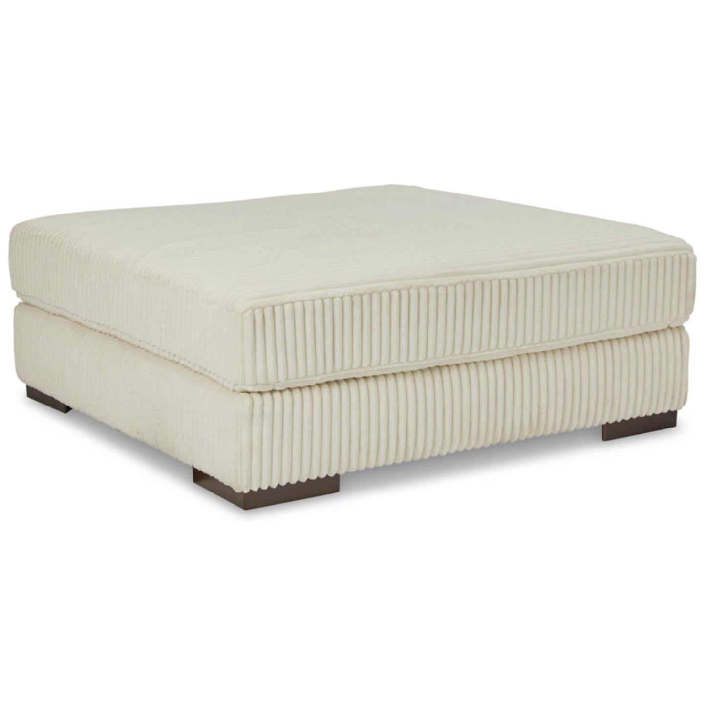 Lindyn Oversized Accent Ottoman - Ivory / Fog