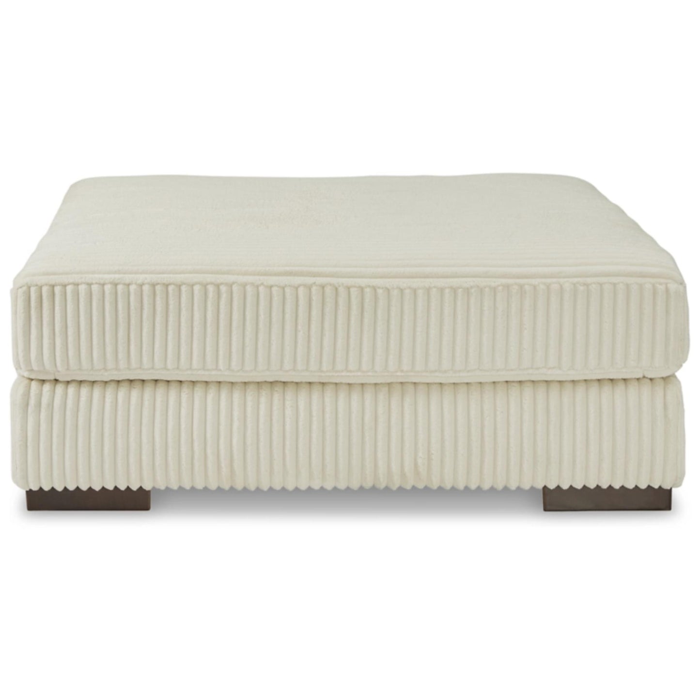Lindyn Oversized Accent Ottoman - Ivory / Fog