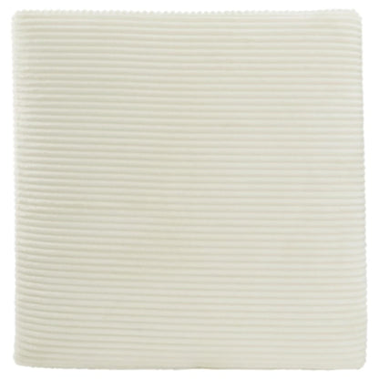 Lindyn Oversized Accent Ottoman - Ivory / Fog