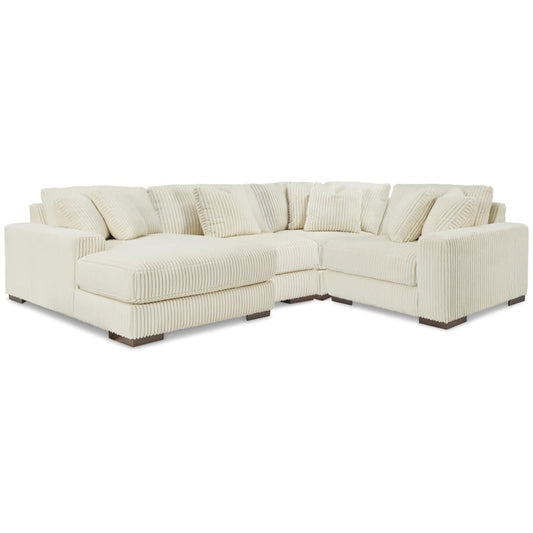 Lindyn Ivory 4-Piece Sectional with Chaise