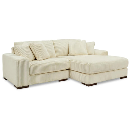 Lindyn 2-Piece Sectional with Chaise - Ivory / Fog