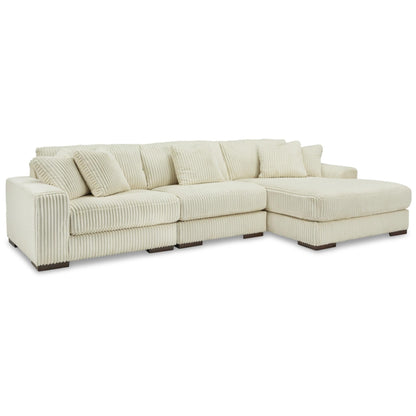 Lindyn 3-Piece Sectional with Chaise - Ivory / Fog