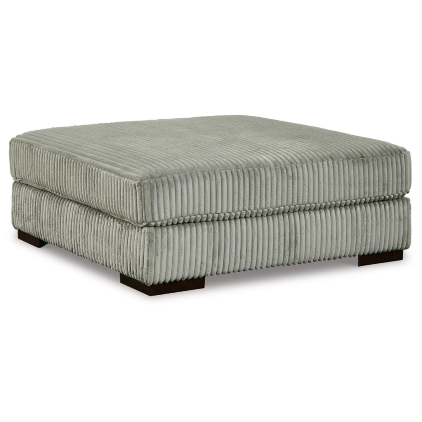Lindyn Oversized Accent Ottoman - Ivory / Fog