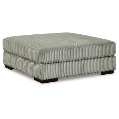 Lindyn Oversized Accent Ottoman - Ivory / Fog