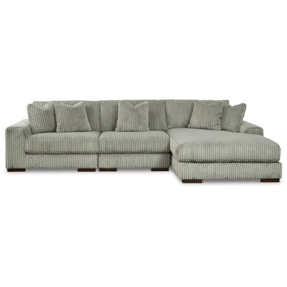 Lindyn 3-Piece Sectional with Chaise - Ivory / Fog