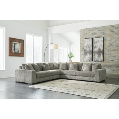Lindyn 5-Piece Sectional - Ivory / Fog