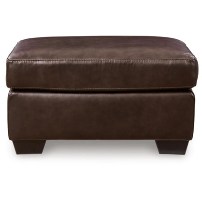 Santorine Ottoman - Dark Brown / Ocean