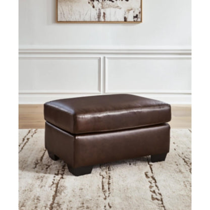 Santorine Ottoman - Dark Brown / Ocean