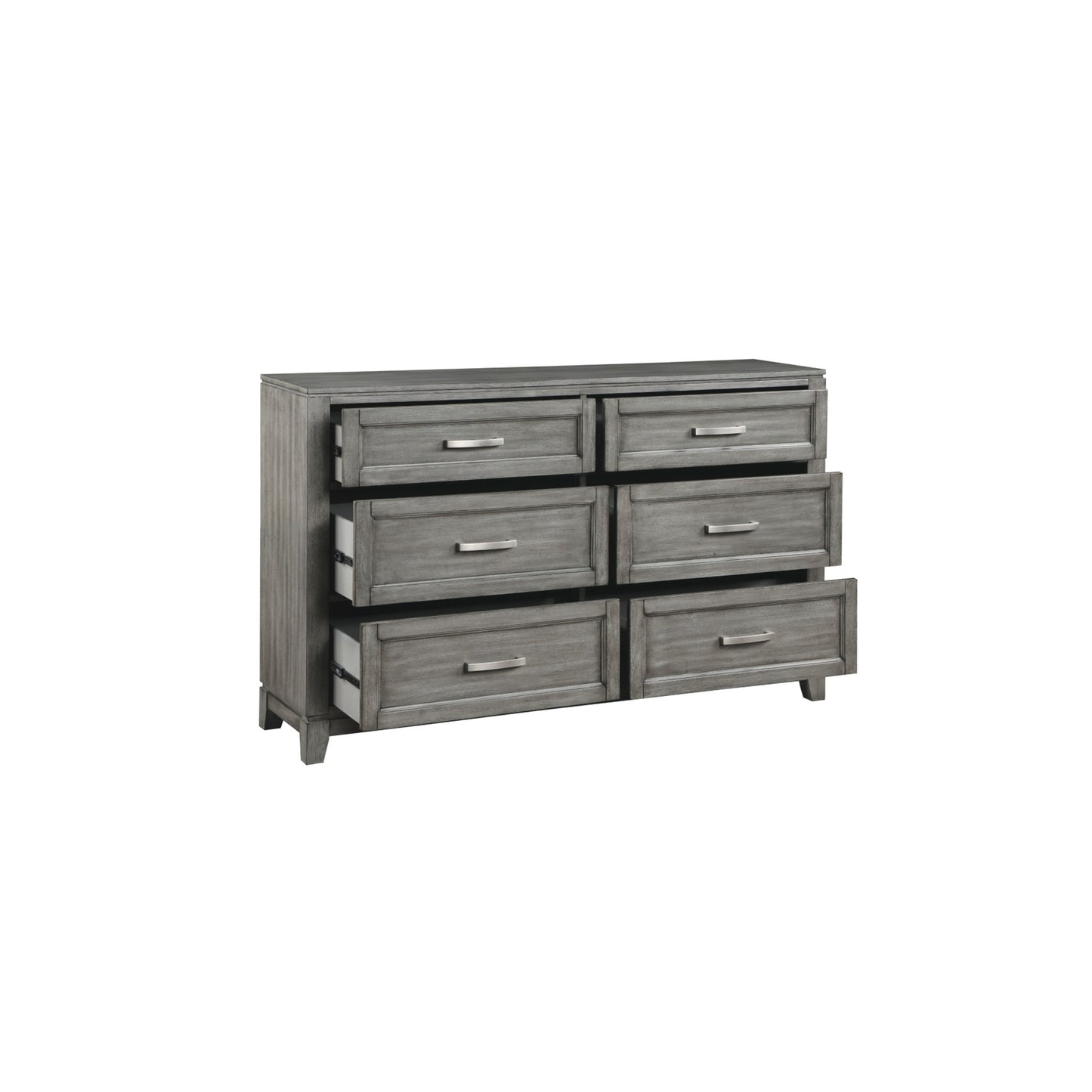 Moonlight Queen 6pc Bedroom Set - 1450 - White / Grey