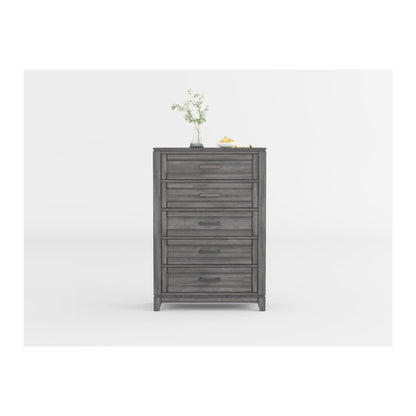 Moonlight Queen 6pc Bedroom Set - 1450 - White / Grey
