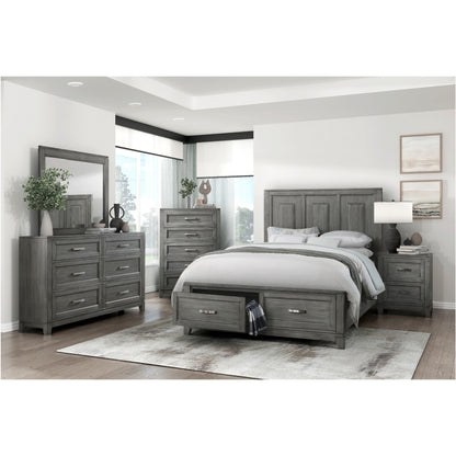 Moonlight Queen 6pc Bedroom Set - 1450 - White / Grey