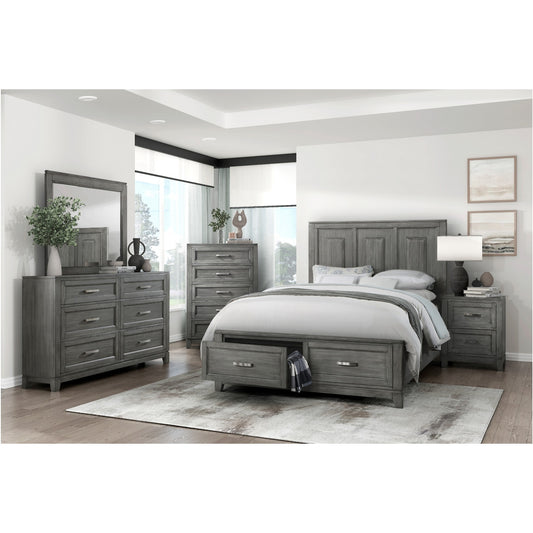 Moonlight Full 6pc Bedroom Set - 1450 - White / Grey