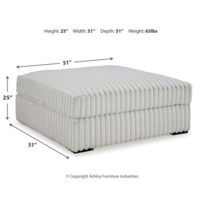 Stupendous Oversized Accent Ottoman - Alloy