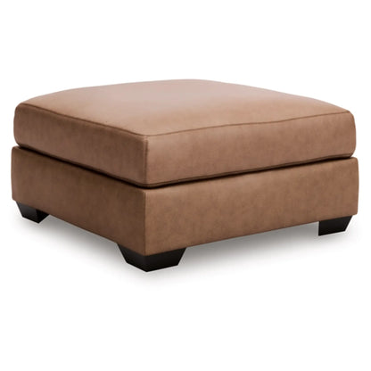 WillowBend Oversized Accent Ottoman - Caramel / Umber