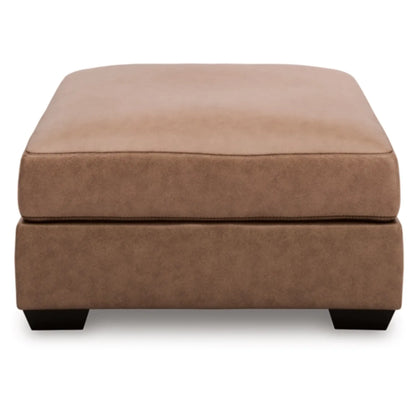 WillowBend Oversized Accent Ottoman - Caramel / Umber