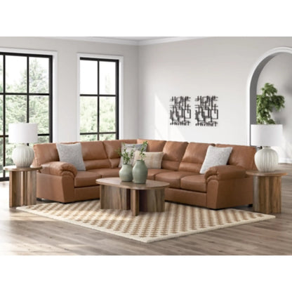 WillowBend 3-Piece Sectional - Caramel / Umber