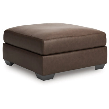 WillowBend Oversized Accent Ottoman - Caramel / Umber