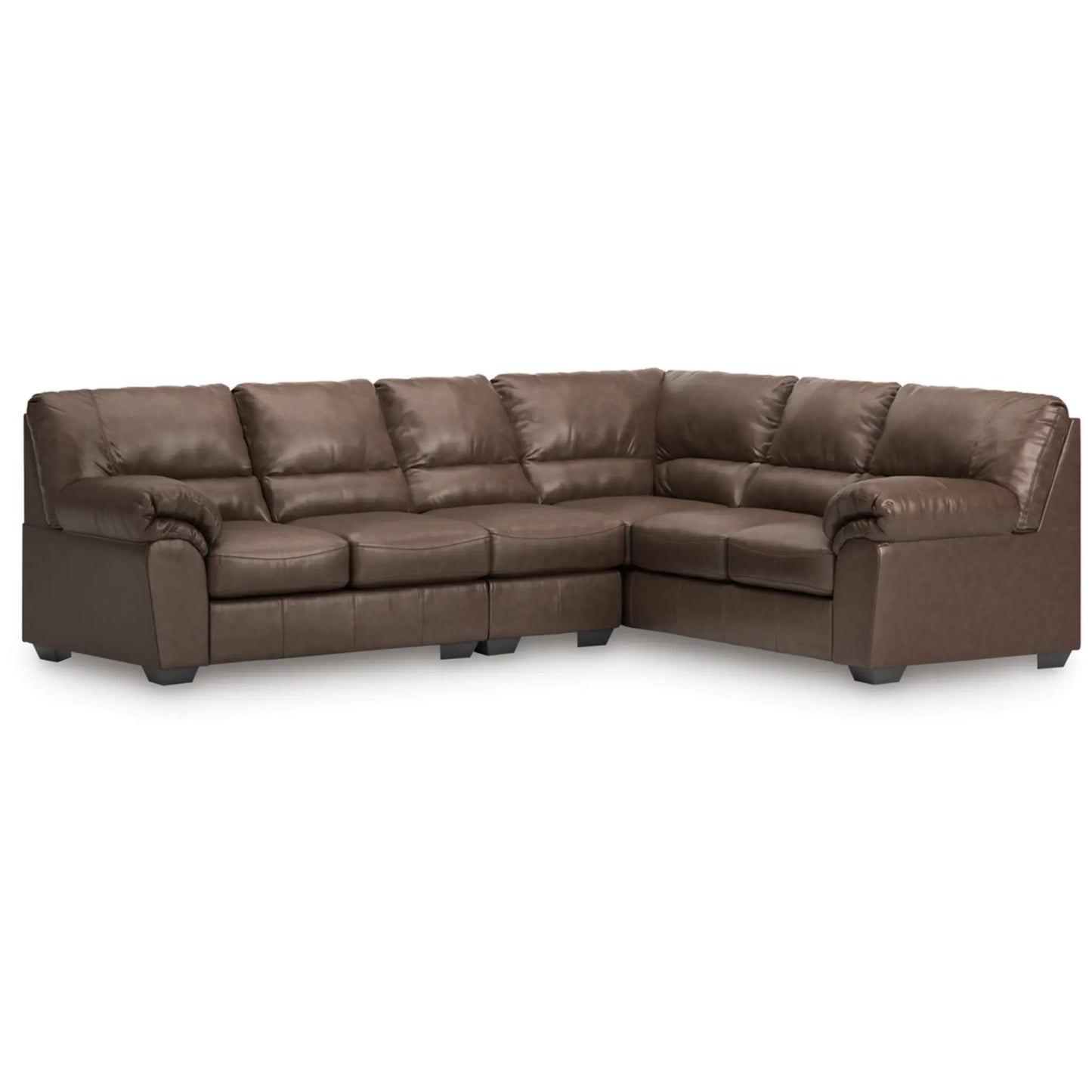 WillowBend 3-Piece Sectional - Caramel / Umber