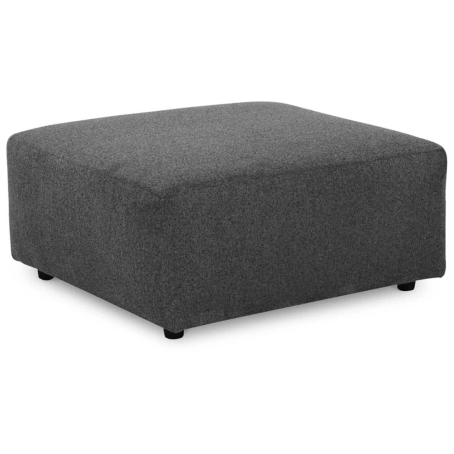 Edenfield Oversized Accent Ottoman - Charcoal / Linen