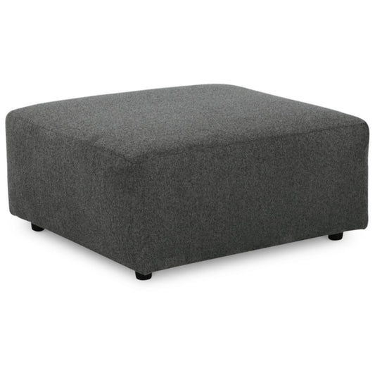 Edenfield Oversized Accent Ottoman - Charcoal / Linen