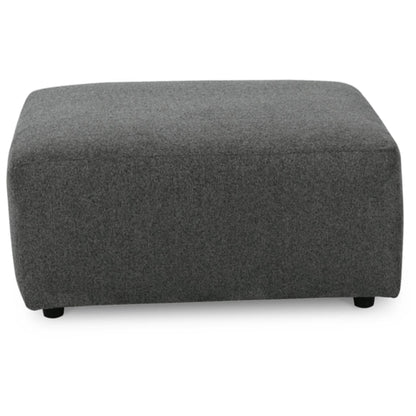 Edenfield Oversized Accent Ottoman - Charcoal / Linen
